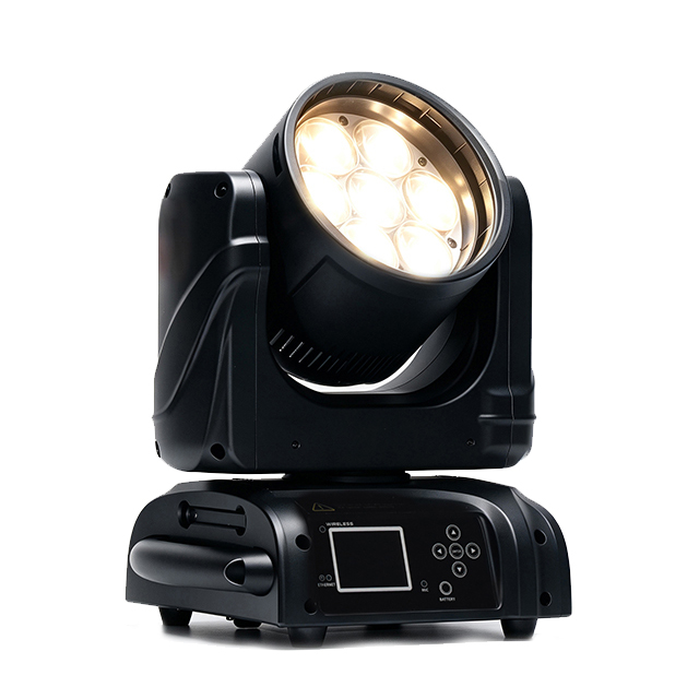 A74HCL 7颗40W RGB+暖白 高显指染色摇头灯